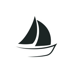 Sailboat icon logo EPS template icons vector illustration transparent background