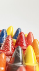 Colorful crayons arranged for creative fun.