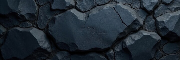 Rough, dark grey stone surface with deep crevices and texture , concrete, rustic, cobblestone