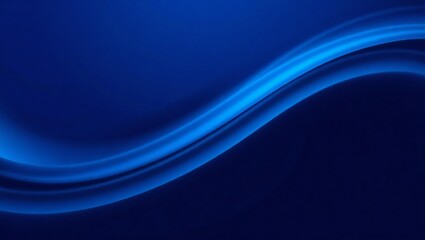 Abstract flowing blue wave on a dark blue background