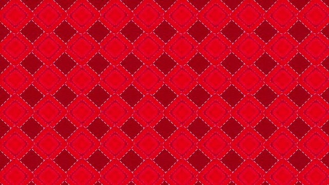 Seamless Looping Red Argyle Diamond Pattern Abstract Motion Background 4K