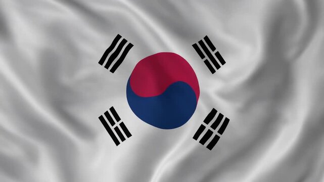 South Korean flag with Taeguk and trigrams showcasing cultural identity, philosophical symbolism, and national pride
