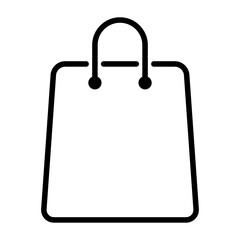 Shopping bag line icon, supermarket paper plastic package sign, eco shop vector illustration .