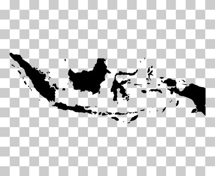 Indonesia detailed map shape, Flat web graphic concept icon symbol vector illustration .
