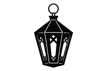 christmas lantern vector icon silhouette illustrat