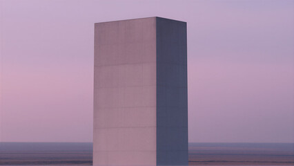Concrete Structure in Pink Meadow