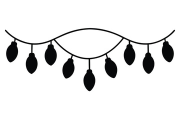 christmas light vector icon silhouette illustrati