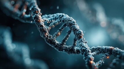 Photorealistic detailed DNA helix molecular model