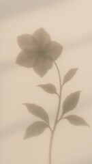 Fototapeta premium Elegant floral shadow silhouette mobile wallpaper