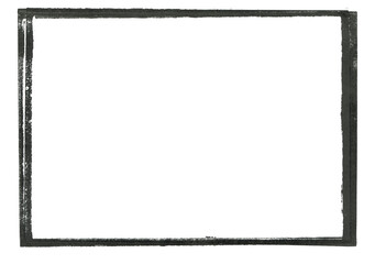 Grunge frame, printed frame. Print with space for your text or image. Isolated on a white background