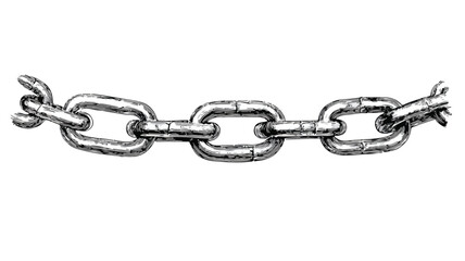 Obraz premium Chain Illustration with 'No Chain' Vector Design
