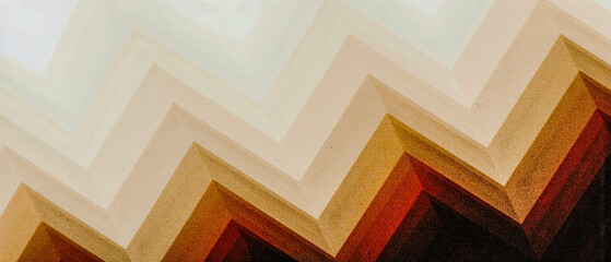 Repeating zigzag chevron pattern with bold contrasting colors and soft shadows.