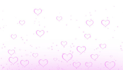 PNG Pink hearts and sparkling stars against a vibrant love themed backdrop