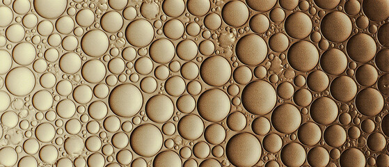 Randomized pattern of overlapping circles and hexagons with metallic textures and subtle shading.
