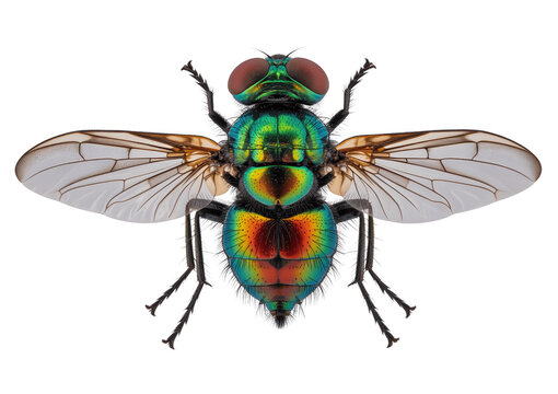 Iridescent green fly insect isolated on transparent background - Powered by Adobe