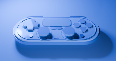 3d render blue game controller wallpaper © Hary