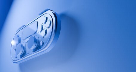 3d render blue game controller wallpaper © Hary