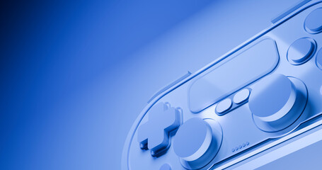 3d render blue game controller wallpaper  © Hary