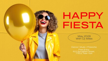 Fiesta party blog banner template