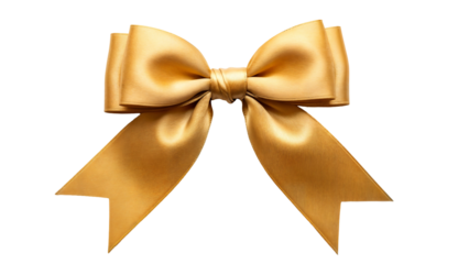 Shiny gold bow for decoration