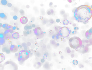 Realistic floating bubbles isolated PNG