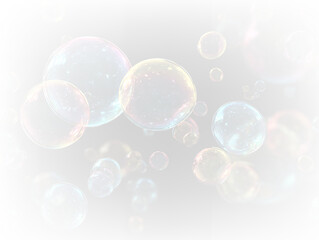 Floating transparent sphere bubble PNG