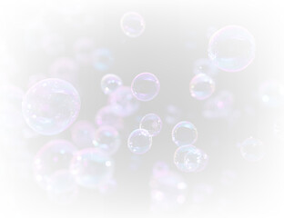 Realistic soap foam bubble PNG