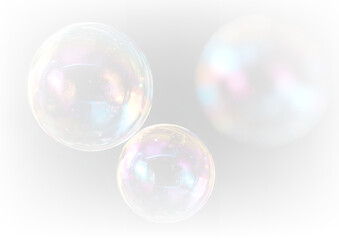Light iridescent soap bubble PNG