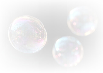 Light iridescent soap bubble PNG