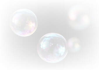 Light iridescent soap bubble PNG