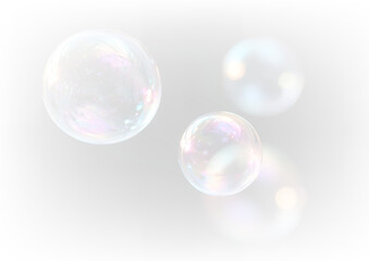 Light iridescent soap bubble PNG