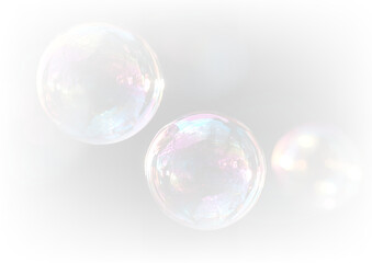 Light iridescent soap bubble PNG