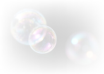 Floating water droplets bubble PNG