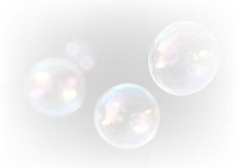 Floating water droplets bubble PNG