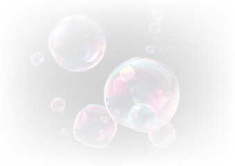 Floating water droplets bubble PNG