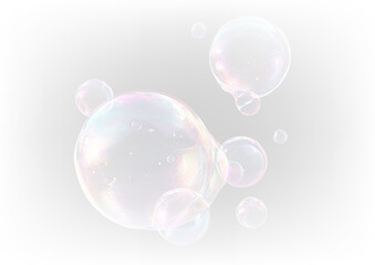 Floating water droplets bubble PNG