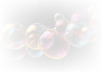 Floating water droplets bubble PNG