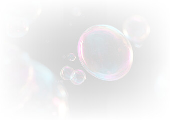 Floating water droplets bubble PNG