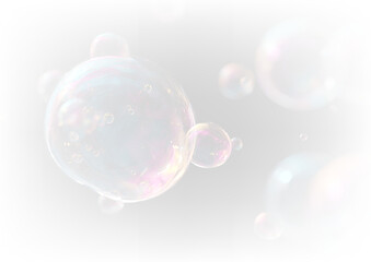 Transparent round bubble effect PNG
