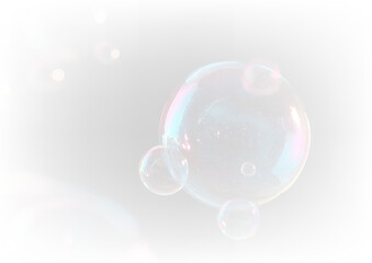 Blue soap bubble light reflection PNG