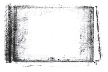 Grunge frame, printed frame. Print with space for your text or image. Isolated on a white background