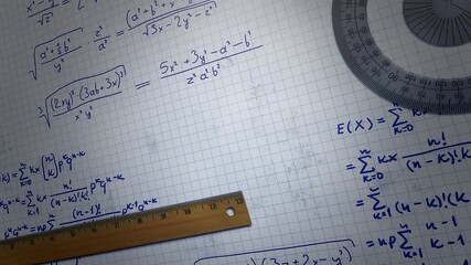 draftsman utilizing instruments to construct accurate geometric schematics - Powered by Adobe