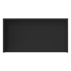 Obraz premium Modern black rectangular shelf design for product display or background