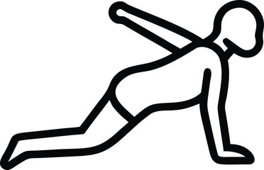 Yoga Pose Person Stretching Solid Icon