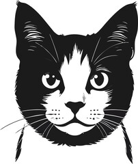 Black Cat Silhouette Minimalist Illustration