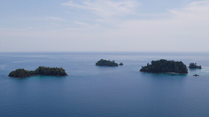 Coiba Island Aerial View on Cloudy Day