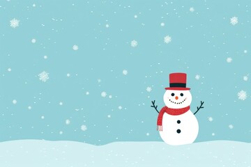 Fototapeta premium Christmas mood snow snowman winter.