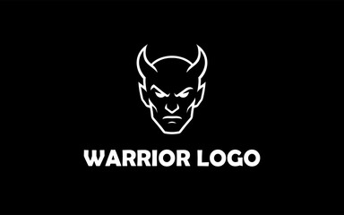 Warrior-esport-mascot-design-logo-black-background-logo-icons