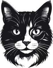 Black Cat Silhouette Minimalist Illustration