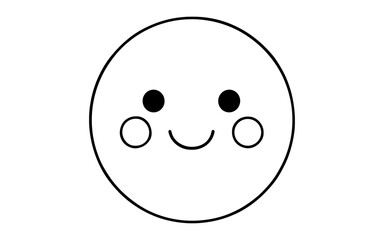 Fototapeta premium Minimalist smiley face design with happy expression